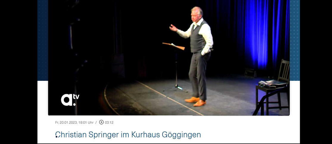 Das war - Christian Springer im Parktheater - Event der Woche bei A-TV