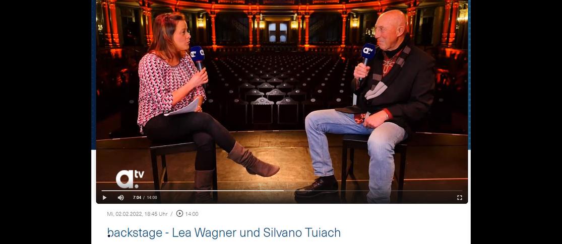 a.tv backstage - Lea Wagner und Silvano Tuiach