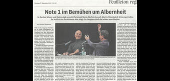 Augsburger Allgemeine Feuilleton über - "Das ernsthafte Bemühen um Albernheit "